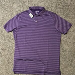 johnnie-O Size L Purple Striped Polo